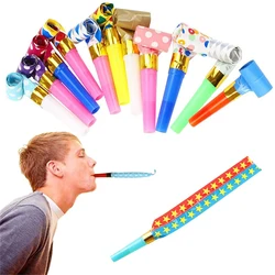 10PCS Blowout Long Nose Whistle Party Noise Generator Cheerleading Team Cheer Up Prop Birthday Party Supplies Holiday Gifts TMZ