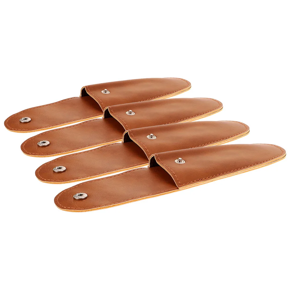 

4 Pcs Harmonica Accessory Small Pouch Storage Bag Portable Case Pu Holder for Guitar