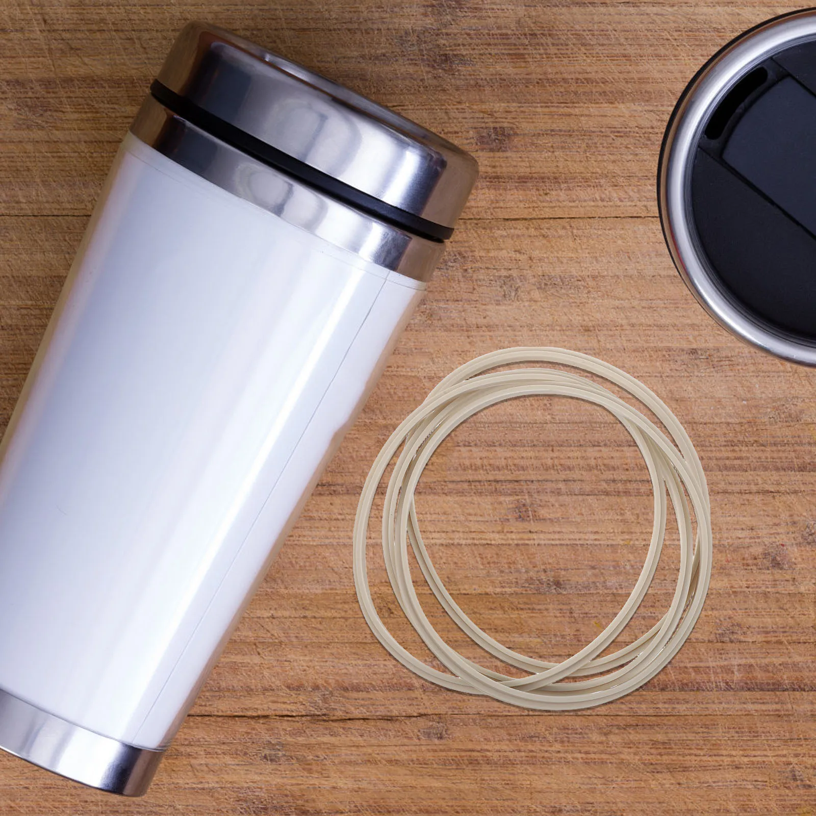 

4Pcs Replacement Silicone Lid Seals for Water Bottles 3.35 Inch Leak Proof Gasket Fit 40Oz Insulated Tumblers Temperature