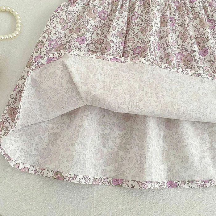 2026 Neue Sommer-Schwesterkleidung 2-6 Jahre Baby Mädchen Partykleid Kurzärmeliges Baumwoll-Blumendruck Kinder Prinzessinnenkleid – Detail 10