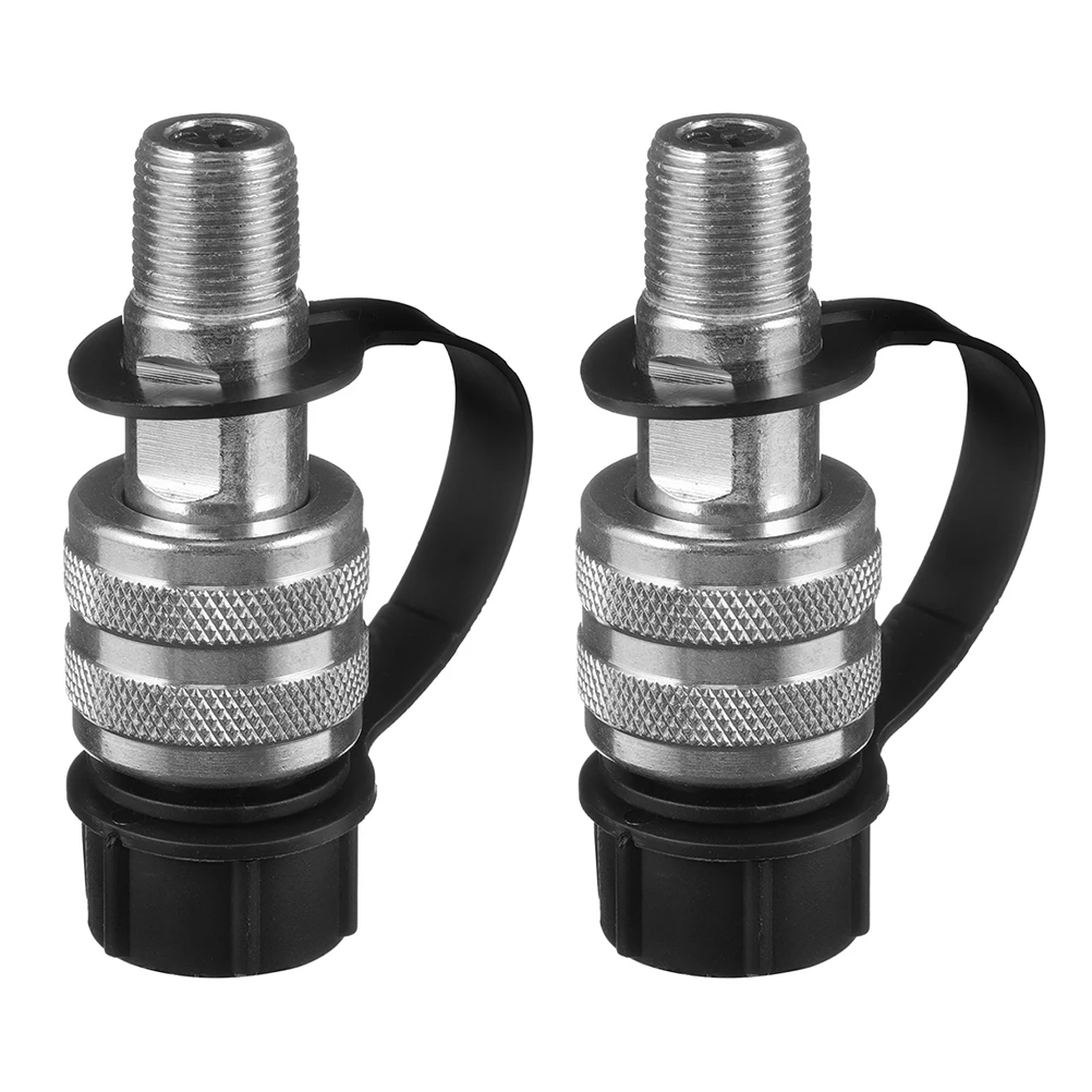 

2pcs Hydraulic Quick Connect Couplers Pressure Jack Fittings Flat Face Dust Cap Disconnect Hose Adapter Component Repair Tools