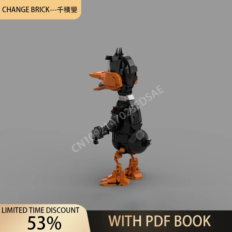 MOC 492PCS Looney Tunes Daffy Duck Model Creator Education creative Children Brick Toy Birthday Building Christmas Gift Blocks