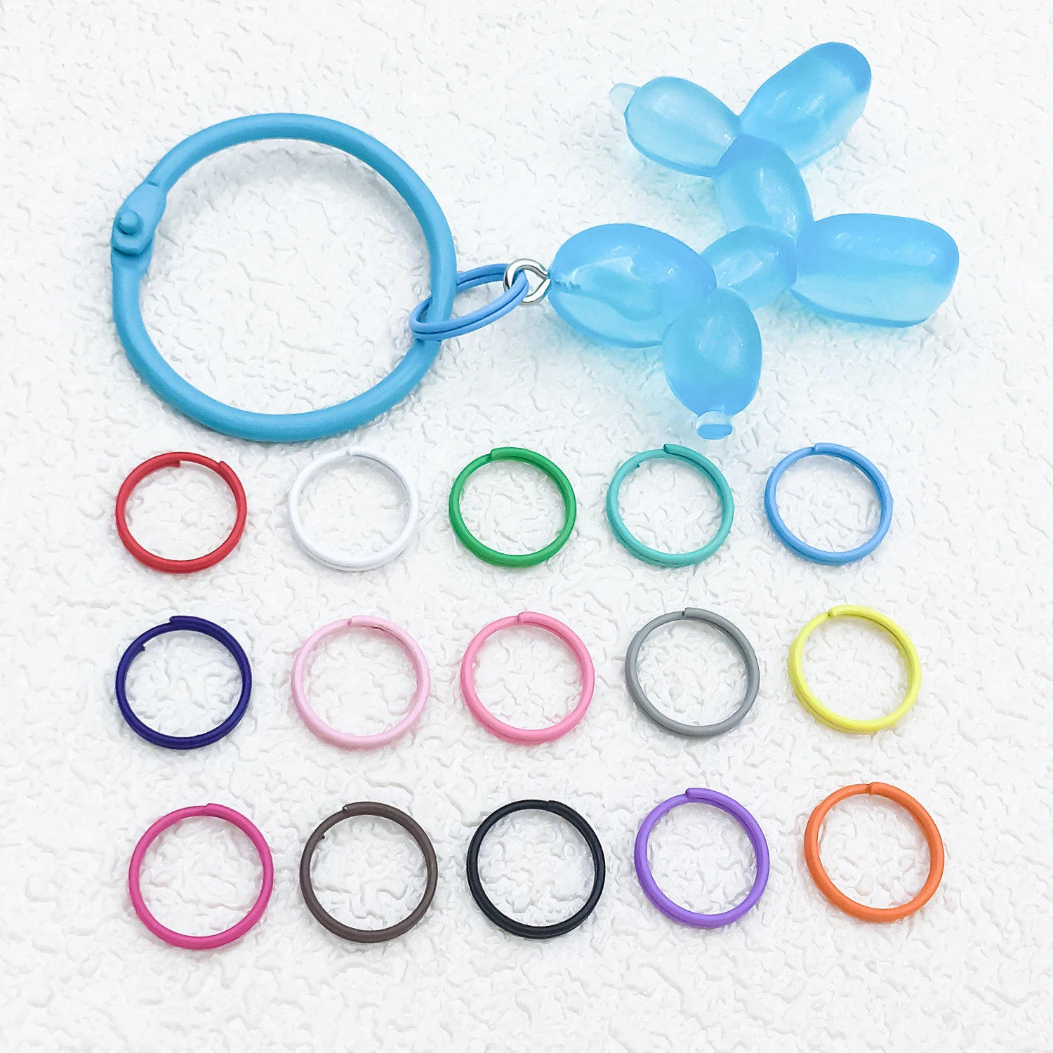100g 0.7x10/8mm Paint Double-Layer Split Ring Double Ring Is Suitable for DIY Making Key Chain Accessories Connector view 5