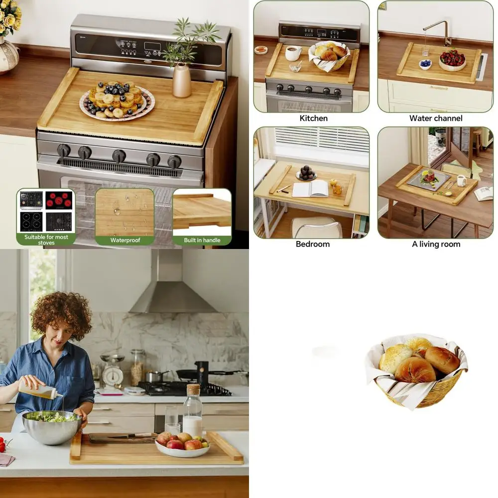 

30L x 22W Electric & Gas Stove Cover, Countertop Sink Protector, Durable Easy Clean Decorative Tray