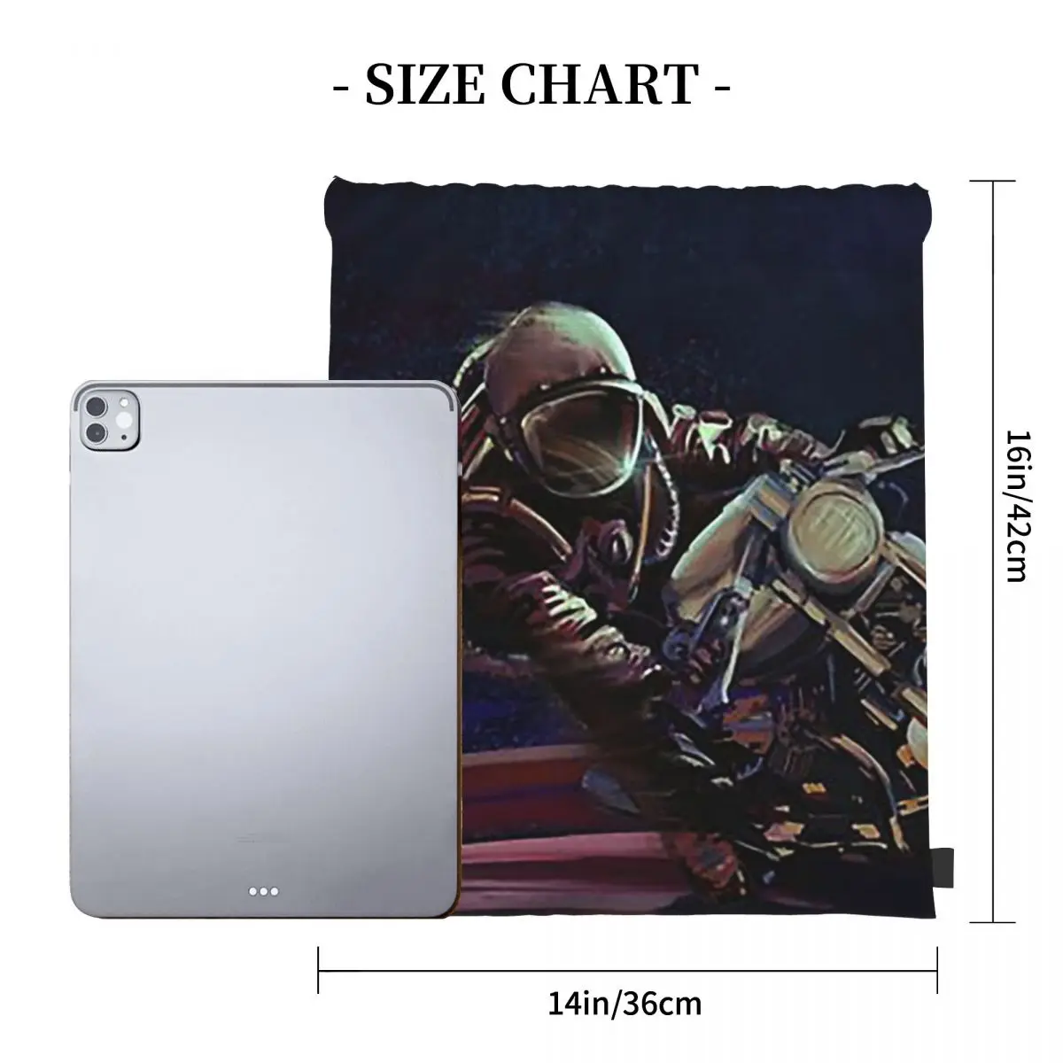 Cosmic Cafe Racer Backpacks Multi-function Portable Drawstring Bags Sports Bag Book Bags For Travel Students