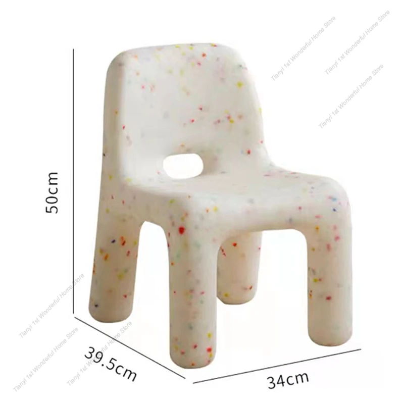 Nordic Cream Style Kids Dining Chair Kitchen Plastic Cute Study Chair Play Chair Modern Party Small Stool Sillas Home Furniture