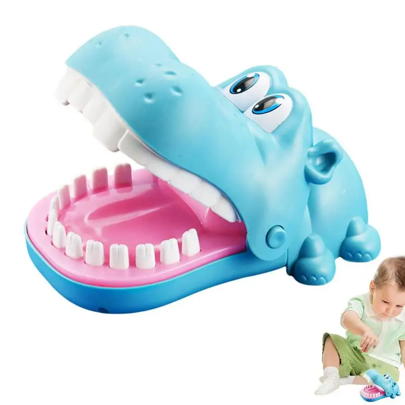 Biting Finger Hippo Toy Interactive Mouth Biting Hand Kid Reaction Game Large Mouth Biting Finger Hippo Dentist Toy Family