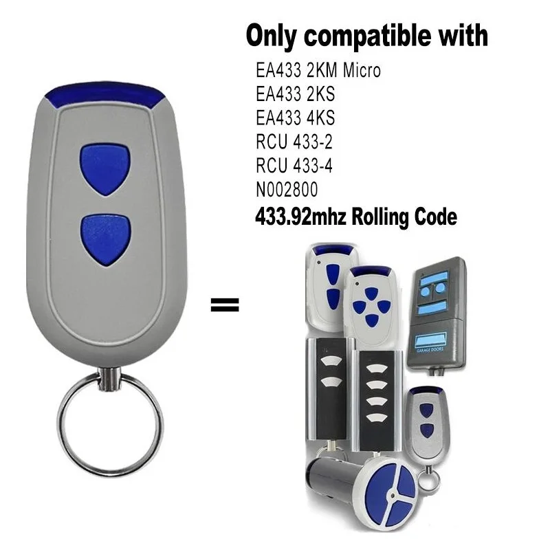 

Normstahl / Crawford Standard Steel T433-4 Garage Remote Control RCU 433 2K 4K EA 433 2KS 4KS N002800 433MHz Rolling Code