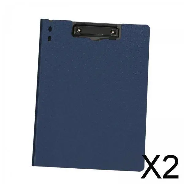 2xClamp Binder Letter Multipurpose A4 Binder for Documents Test Paper Homework Vertical blue