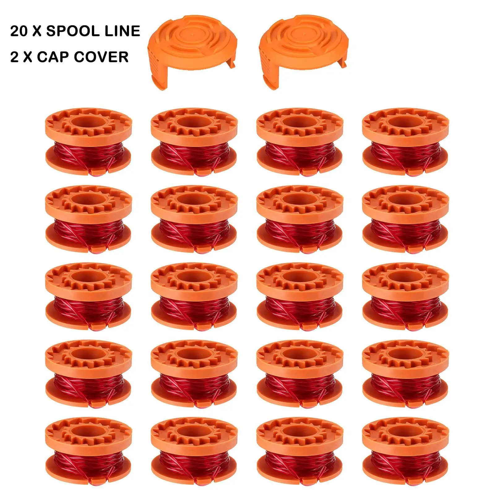 Mower Accessories Spool Trimmer Spool Cutting Rope And Cutting Line WA0010 Replacement Grass Trimmer Line Spool Set For Worx image 3