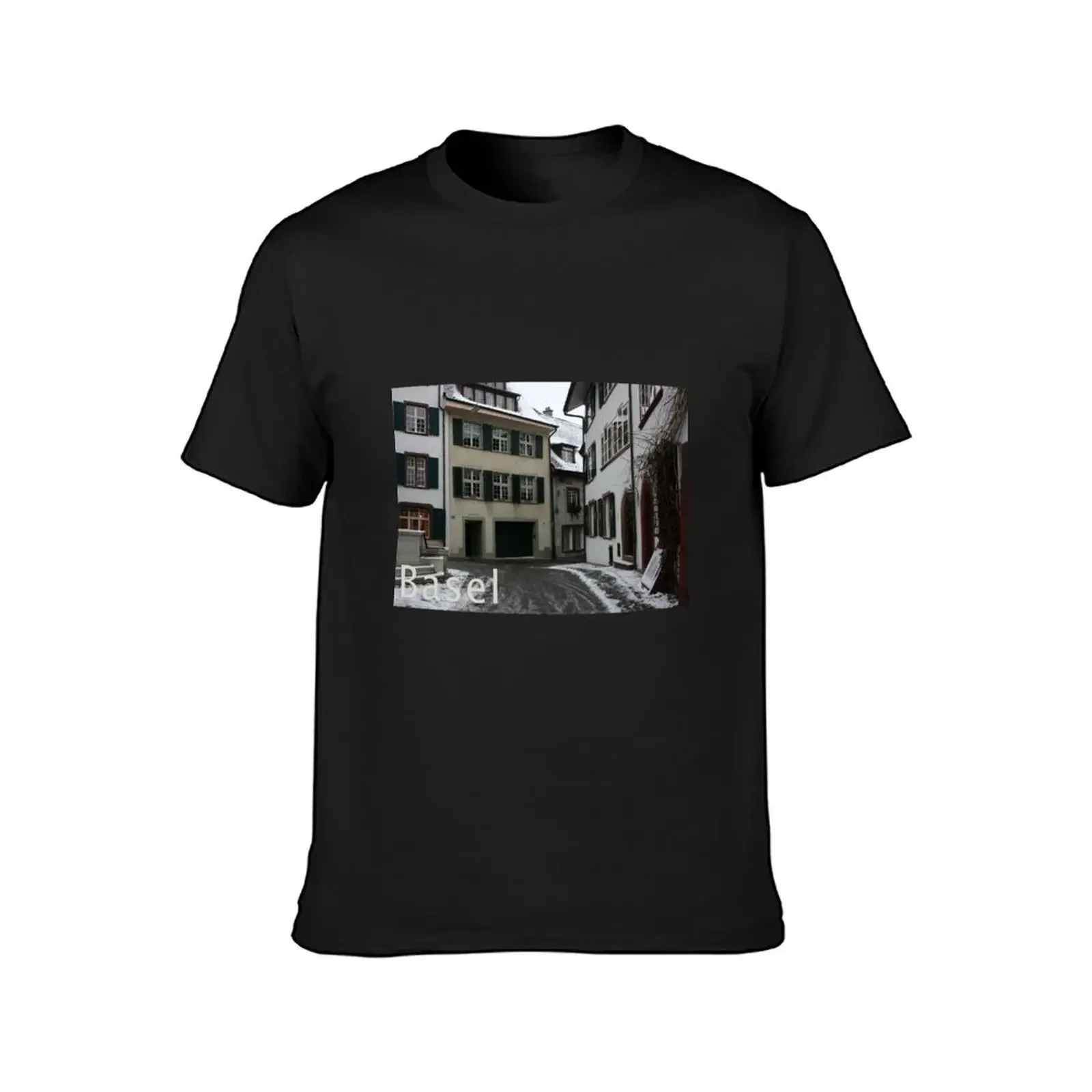 Basel Switzerland in winter T-shirt vintage blacks customs design your own mens graphic t-shirts