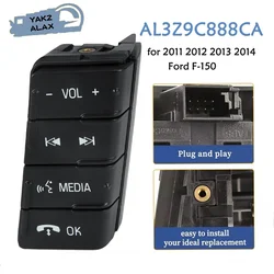 Steering Wheel Audio Control Switch Button Right Side for 2011 2012 2013 2014 Ford F-150 AL3Z9C888CA AL3Z-9C888-CA Auto Parts