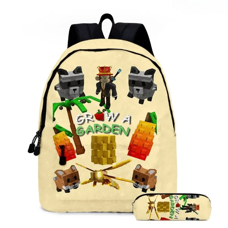 ROBLOX grandir un jardin dessin animé créatif périphérique sac à dos pour étudiants garçon fille sacs adolescents quotidien sac à dos voyage sac à dos