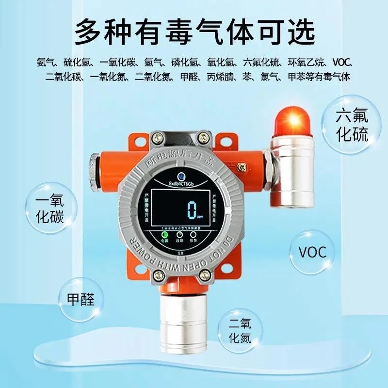 Explosion Proof O2 & Combustible Gas Detector, Industrial Oxygen Concentration Alarm Gas Leak Detector