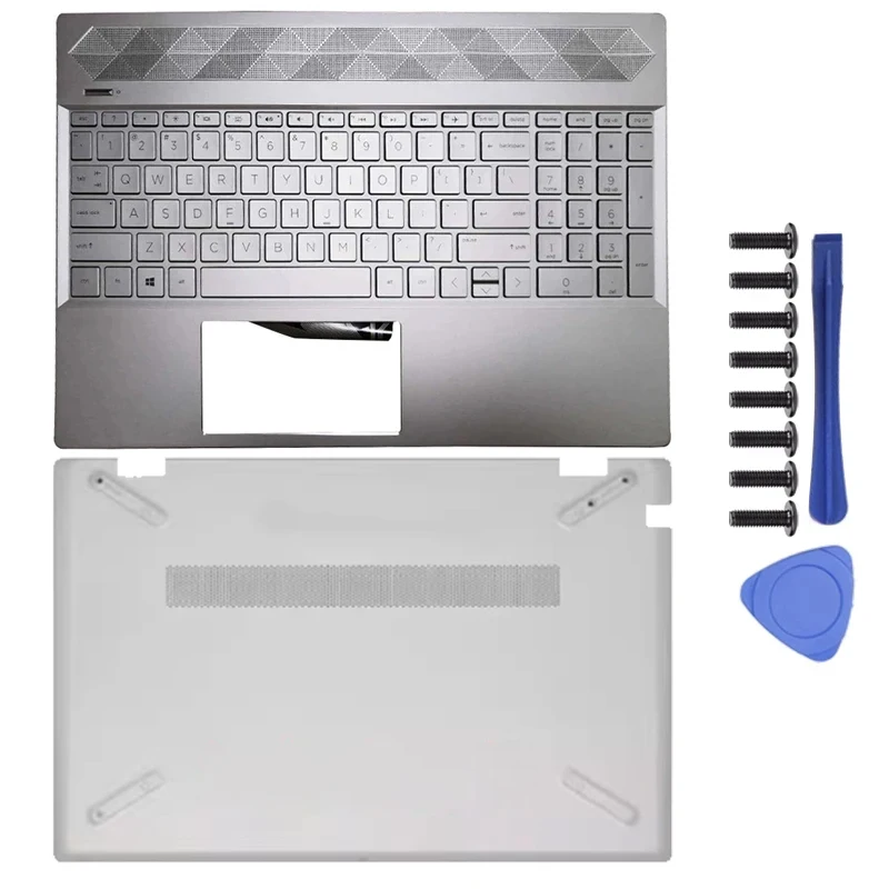 Capa para laptop hp 15-cs 15-cw notebook lcd capa traseira moldura frontal dobradiça capa apoio para as mãos teclado inferior acessórios para laptop