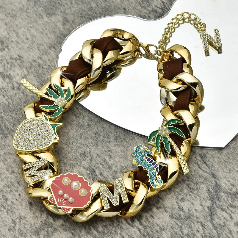 Mode Gleichen Stil Intarsien Shell Halsketten Gemischte Material Männer Frauen Hip-hop Vielseitige Paar Halskette Charming Schmuck – Detail 2