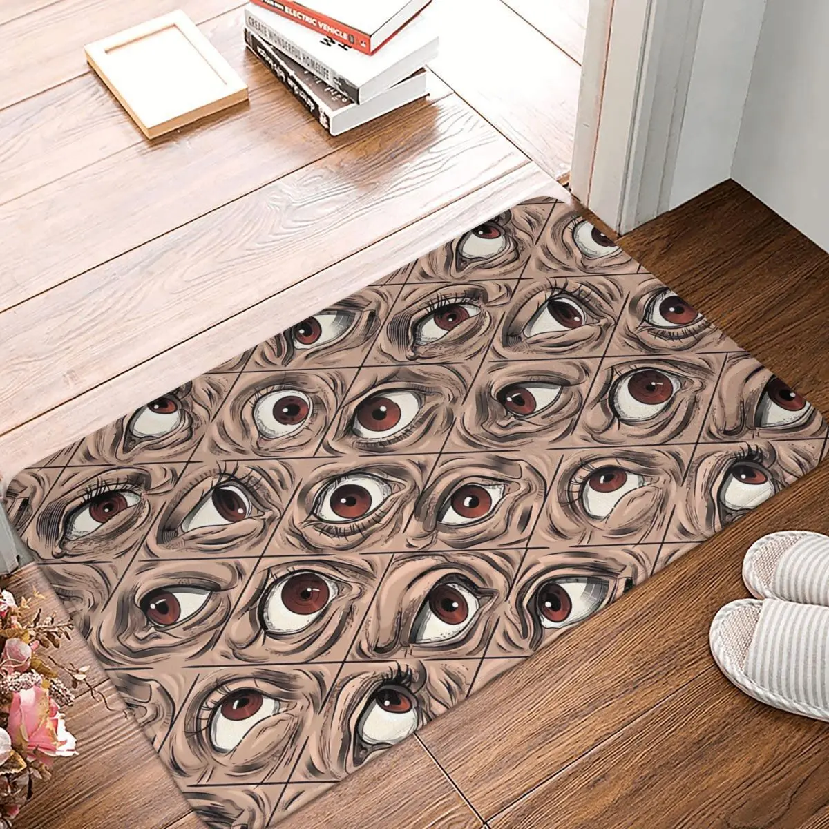 Wall Of Eyes Flesh Meme Y2K Non-slip Doormat Carpet Bath Bedroom Mat Prayer Indoor Decor