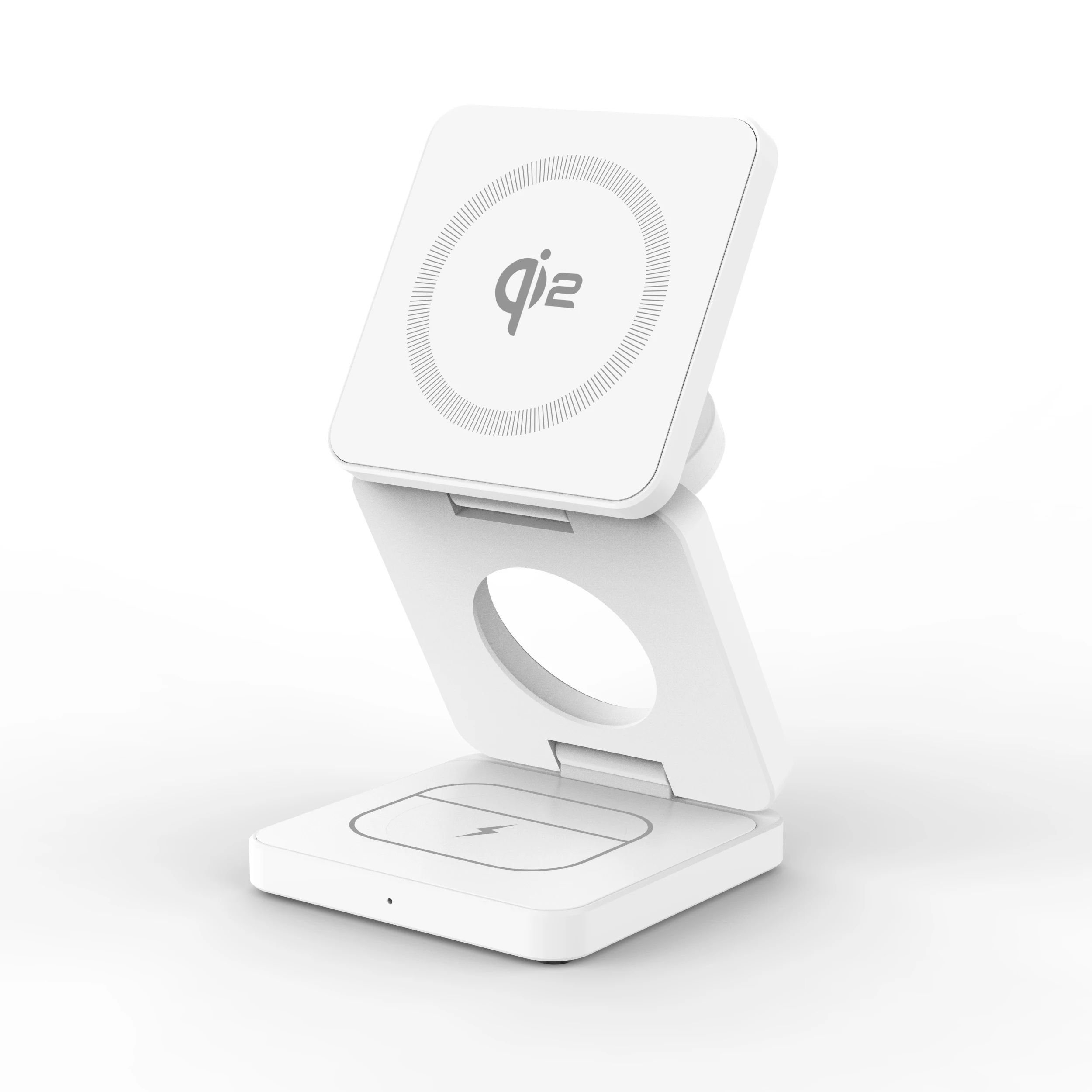 Qi 3 in 1 Wireless Charger Stand, Foldable Magnetic Fast Charging Station, Portable Charger for iPhone Samsung view 6