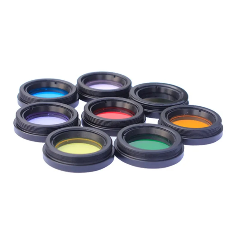 Agnicy 1.25 Inches M28 Microscope Filter Moon Filter Eyepiece of Astronomical Telescope Accessory 8 Colors for Choose