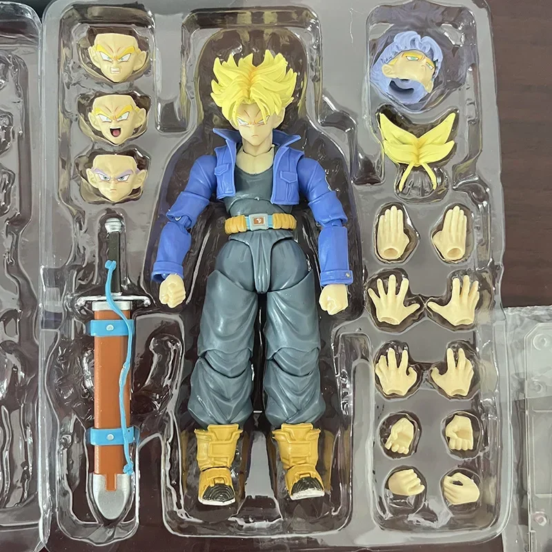 Shfiguarts Dragon Ball Trunks Figuras de anime SHF Trunks Boy From Future Collection Modelo Action Figure Brinquedos Presentes para crianças