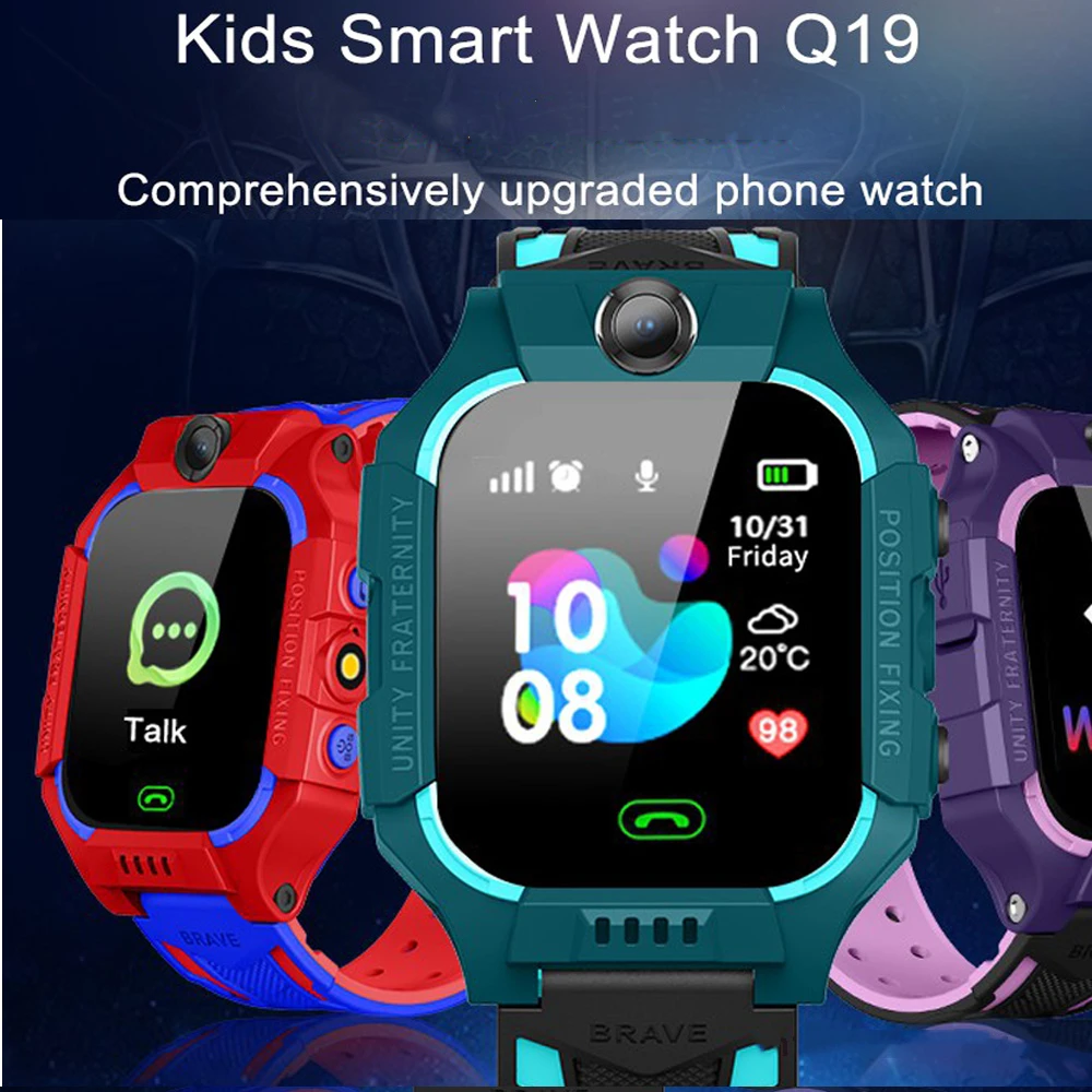 2G Smart Watch Kids LBS SOS Phone Watch IP67 Waterproof Remote Photo Voice Chat Smartwatch Compatible For Ios Android Child Gift