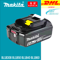 100% Original Makita 18V 6Ah Battery ，for Makita BL1830B BL1850B BL1850 BL1840 BL1860 BL1815 Electric tool rechargeable battery