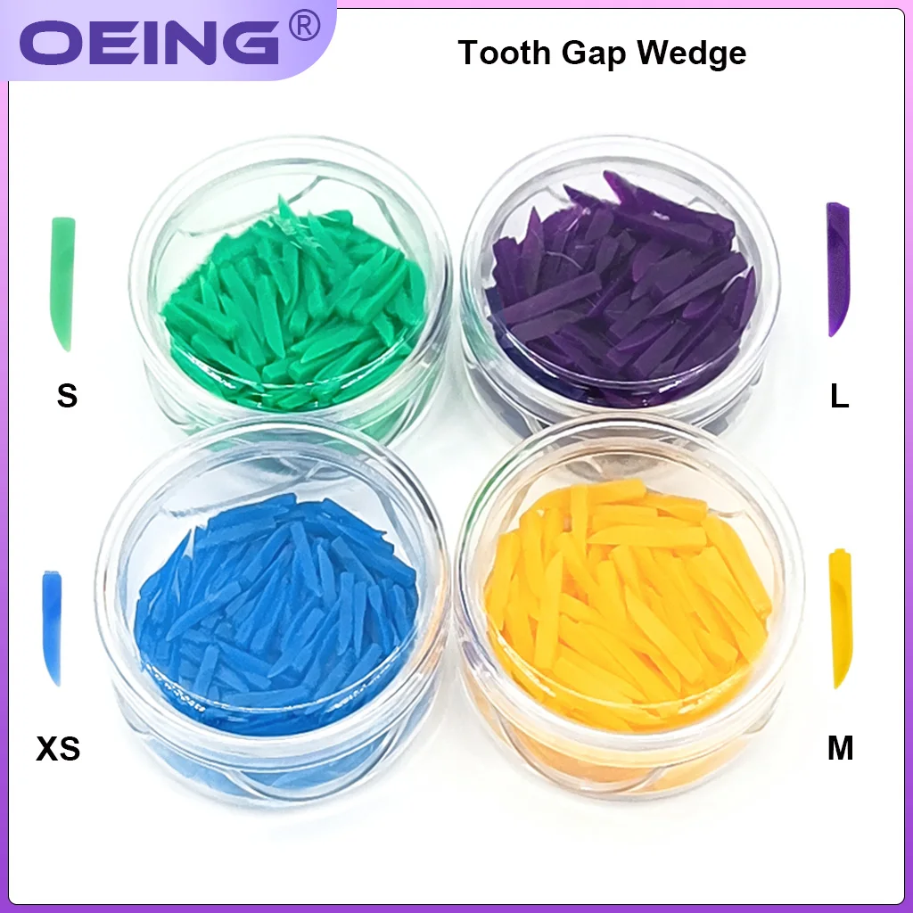 100Pcs/Box Dental Wedges Disposable Tooth Gap Wedge medical grade plastic Dentistry Oral Care Accessories 4 Sizes