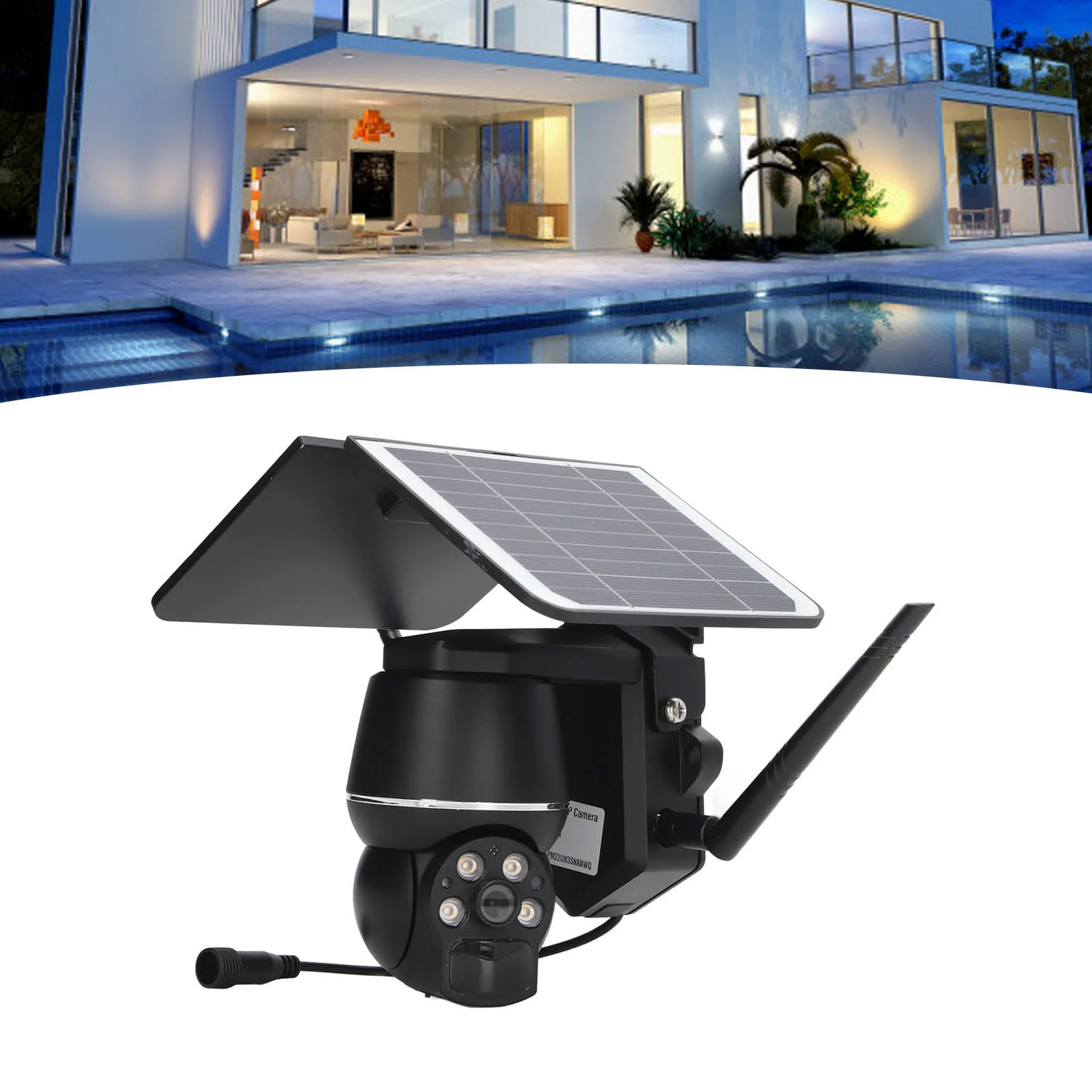 كاميرا الطاقة الشمسية 1080P 3MP 360 °   كاميرا أمان لاسلكية ذكية لكاميرا الطاقة الشمسية اللاسلكية IP65 المقاومة للماء