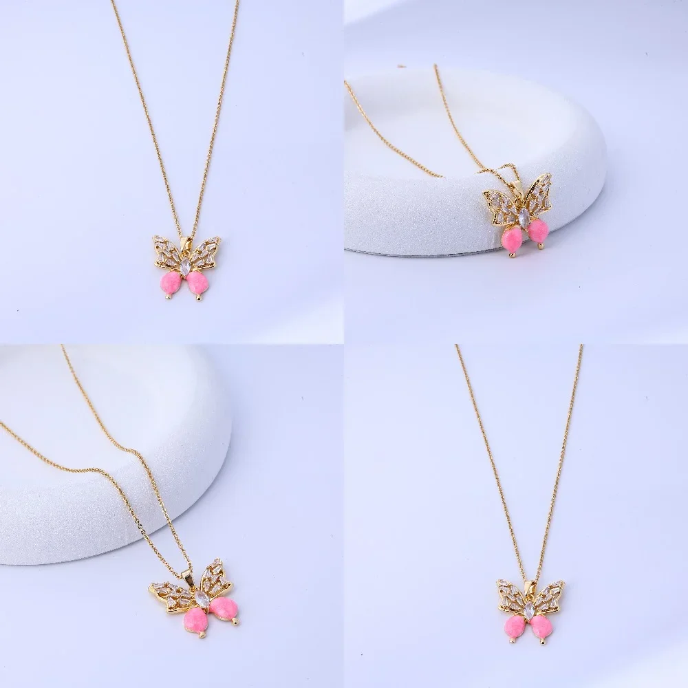 

Micro diamond butterfly necklace with a trendy and trendy vibe, internet famous collarbone chain, 2023 new collection, simple an