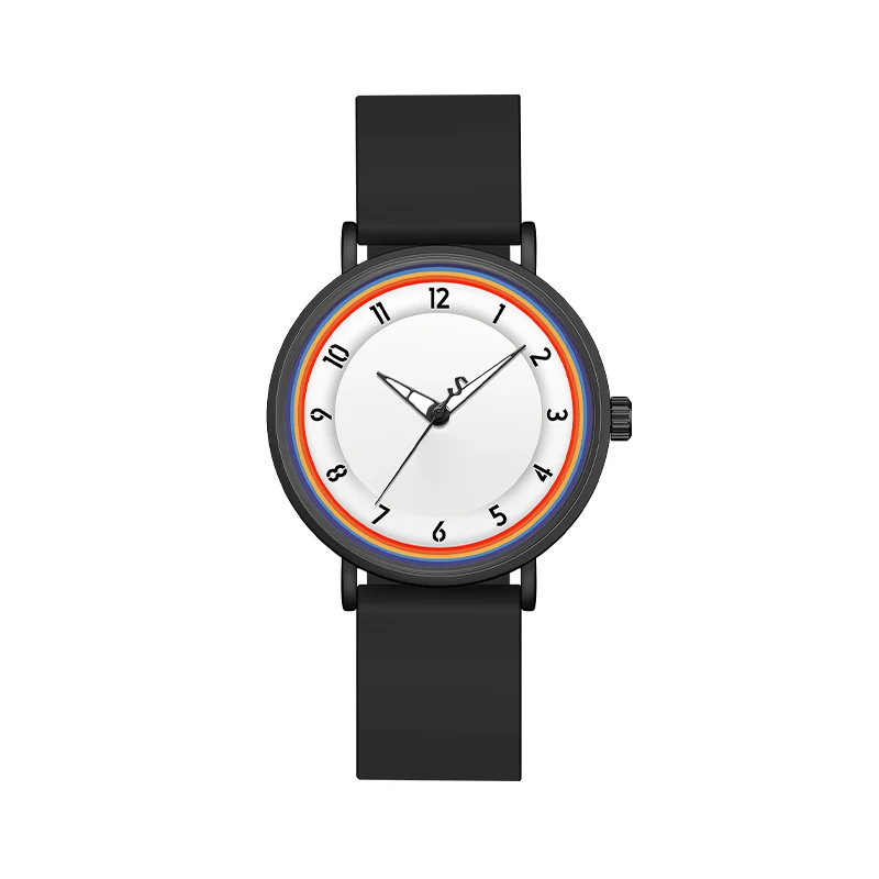 FIDI Watch Kawaii Cartoon Quartz Japanese Movement PC21 Women Girls White PU Strap Waterproof 30M Birthday Gift Wristwatch