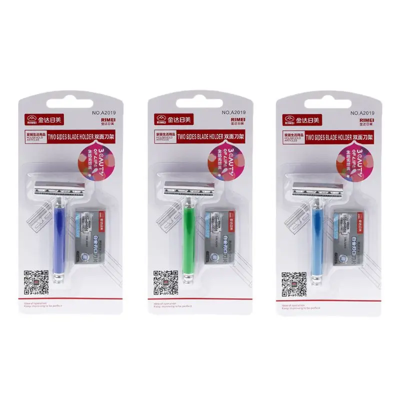 คู่มือความปลอดภัย 1 ชุดสำหรับมีดโกน Double Men Beard Trimming F