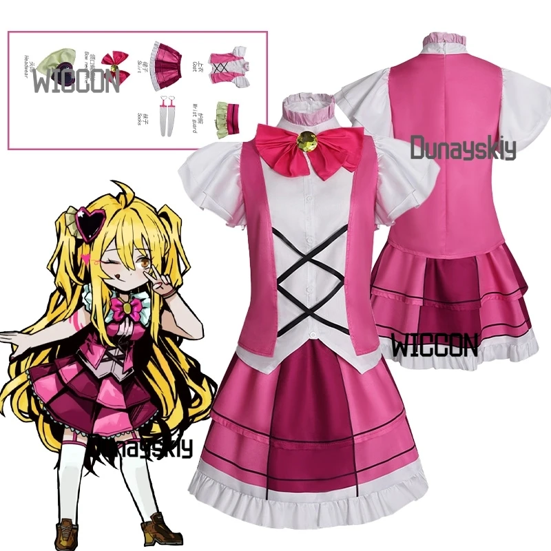 

Magical Girl Tang Don Game Cosplay Costumes Pink Lolita Kawaii Jirai Kei Cool Cute Women Girls Halloween Christmas Cosplay