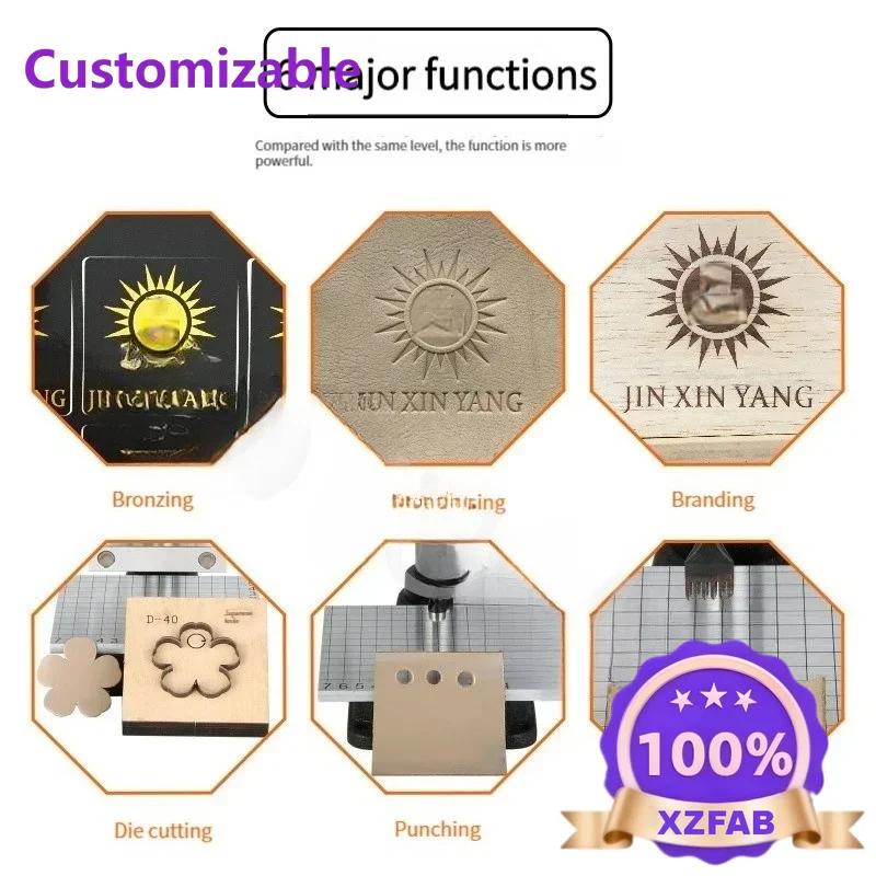 Factory Direct 2026 Small Manual Hot Stamping Machine 220V/110V Leather Logo Printing Machine Hot Press Hot Stamping Creasing