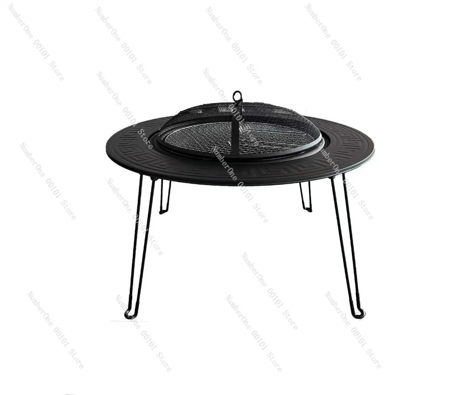

Folding courtyard tea stove Multifunctional oven Furnace table Outdoor