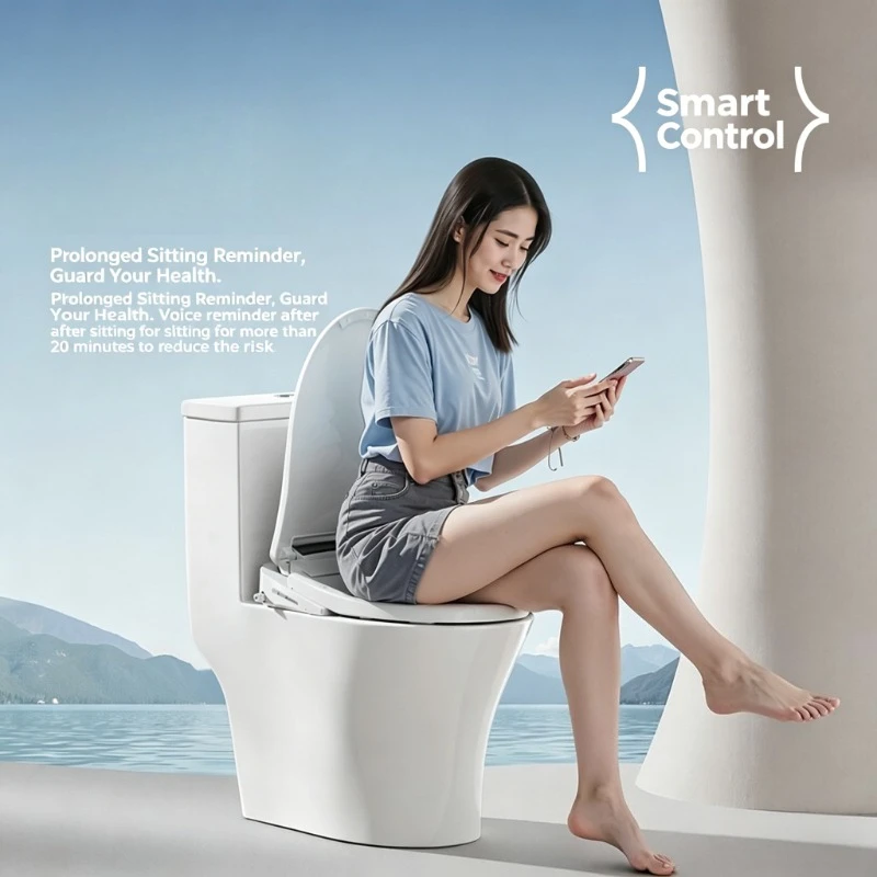 Heated Bidet Toilet Seat Instant Heating Smart Seat With Remote Control Night Light Warm Air Dryer Rear Wash For Home Bathroom
