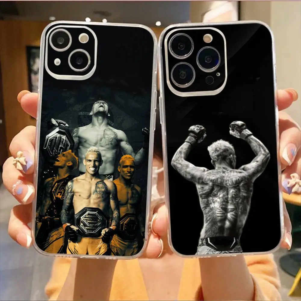 

Boxing C-Charles Oliveira Phone Case For iPhone17,16,15,14,13,12,11 Plus,Pro Max Soft Transparent Cover