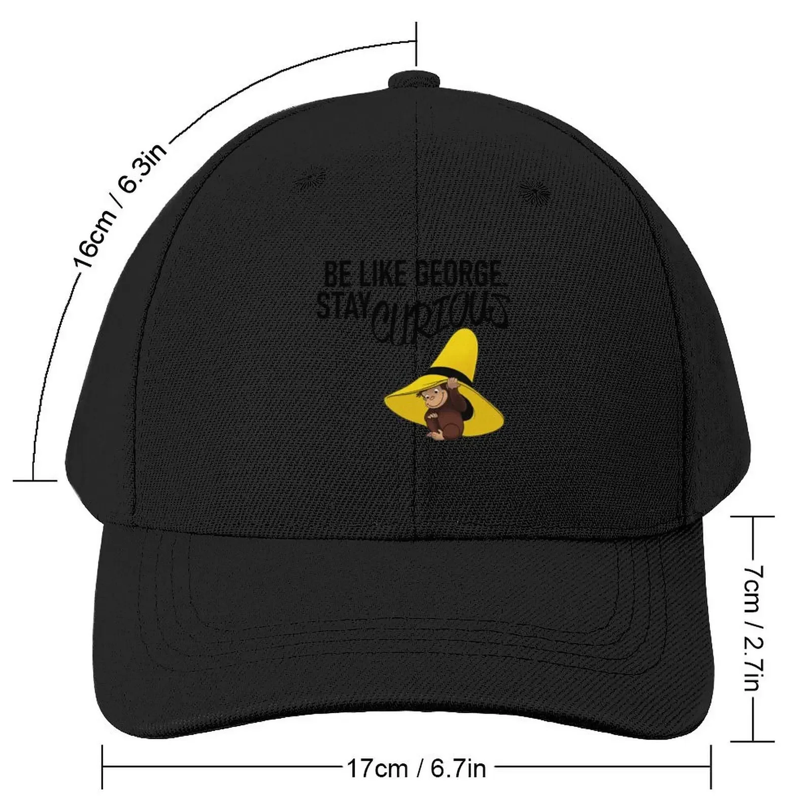 Be Like George, Stay Curious Baseball Cap Kids Hat Sunscreen Hat Man For The Sun dad hat Caps Women Men's