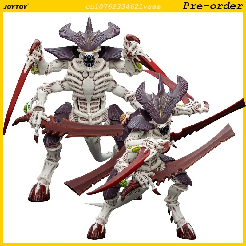 JOYTOY Warhammer 40K Tyranids Hive Fleet Leviathan 1/18 Action Figure Tyranid Warrior with Boneswords Anime Figure Doll Gift Toy