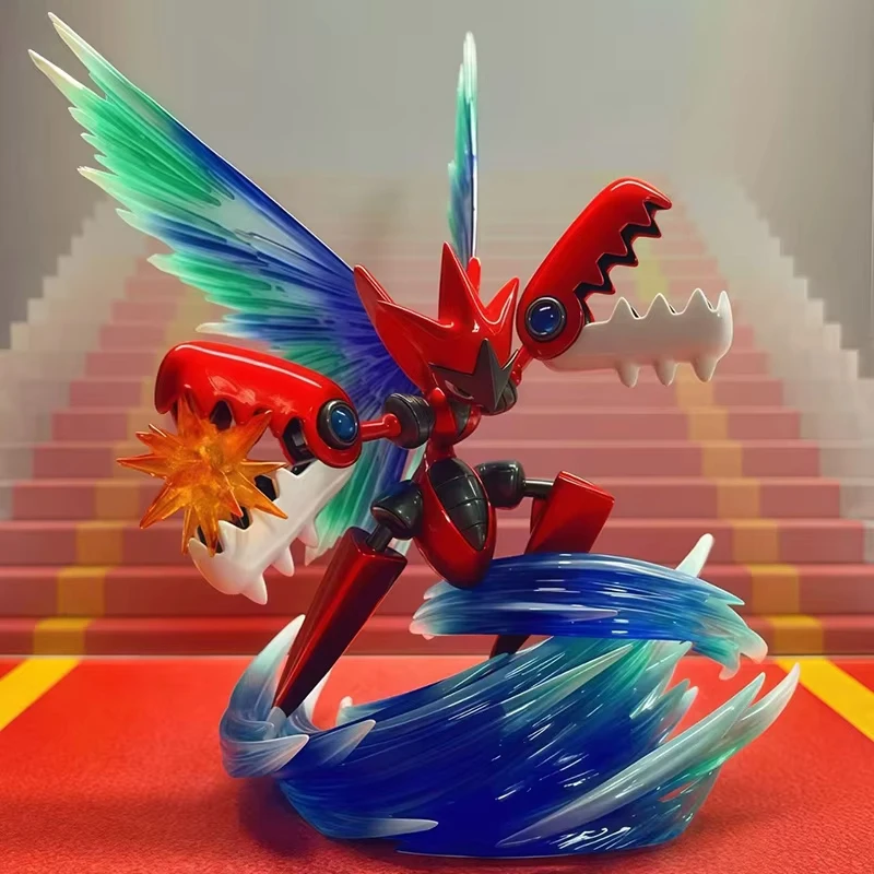 16cm-pokemon-mega-scizor-action-figure-pvc-statue-gk-collectible-model-toy-desktop-decoration-birthday-gift-for-boys