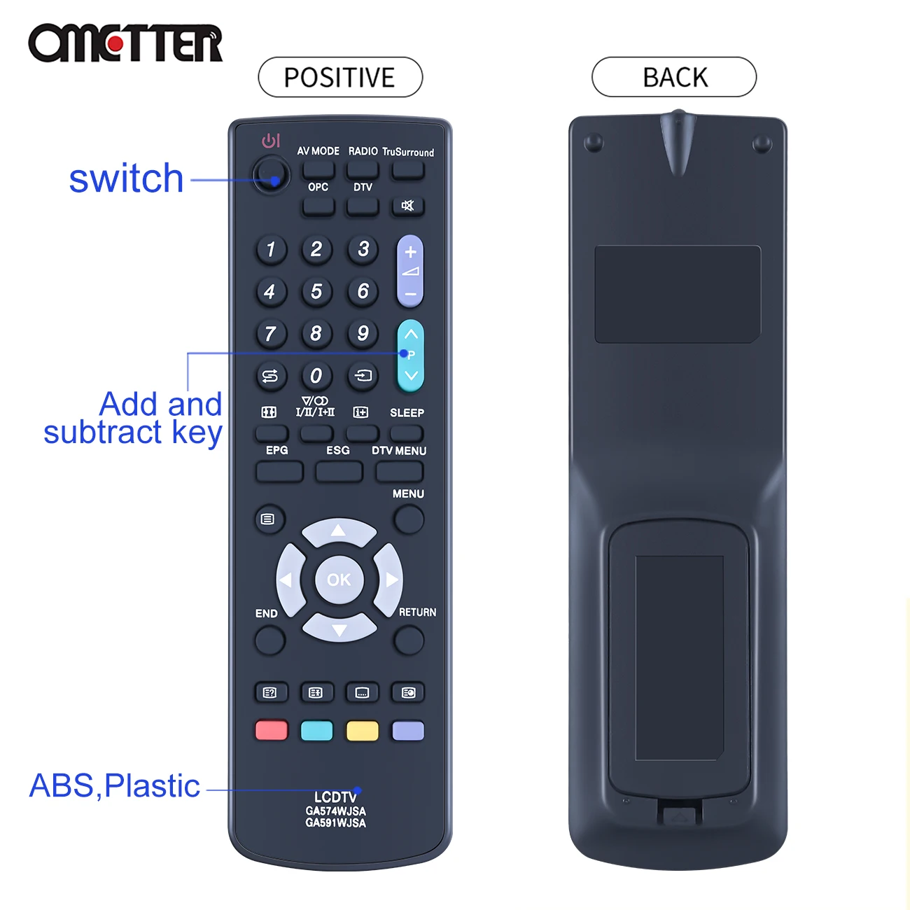 جديد GA574WJSA GA591WJSA مناسب لجهاز التحكم عن بعد للتلفزيون شارب LC-26AD5E-BK LC32AD5E LC-32DH65E LC-32WD1E LC-32WT1E #4