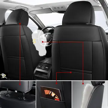 汽車座椅套全套PU皮革材質,適用於賓士C級、E級、A級、GLC、GLA、GLE、EQC等車型,汽車座椅保護套 8 最佳銷售 賓士E級真皮座椅套 - №5