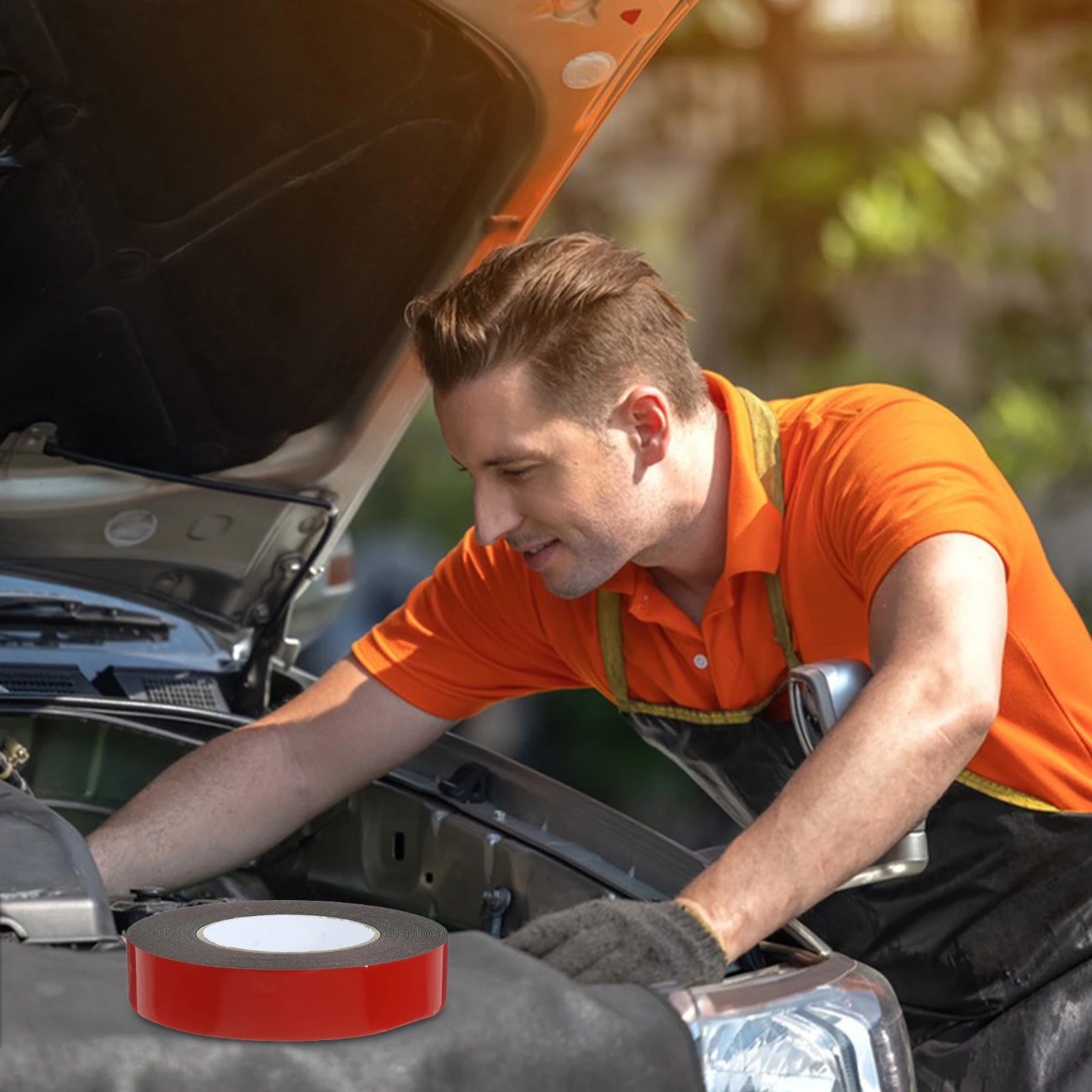 

5 Rolls Heavy Duty Double Sided Tape Strong Adhesive for Office Auto Multipurpose Black Double Sided Tape