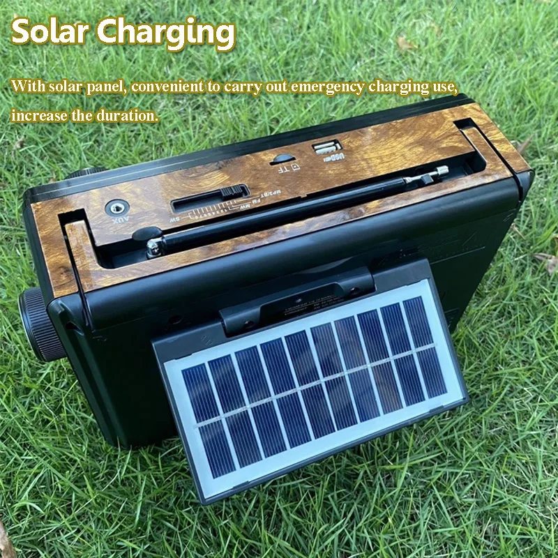 Портативный полнодиапазонный радиоприемник со стабильным сигналом FM AM SW 1-8 Радиоприемник X-BASS Bluetooth Музыкальная шкатулка с RGB-подсветкой TF-карта USB-плеер