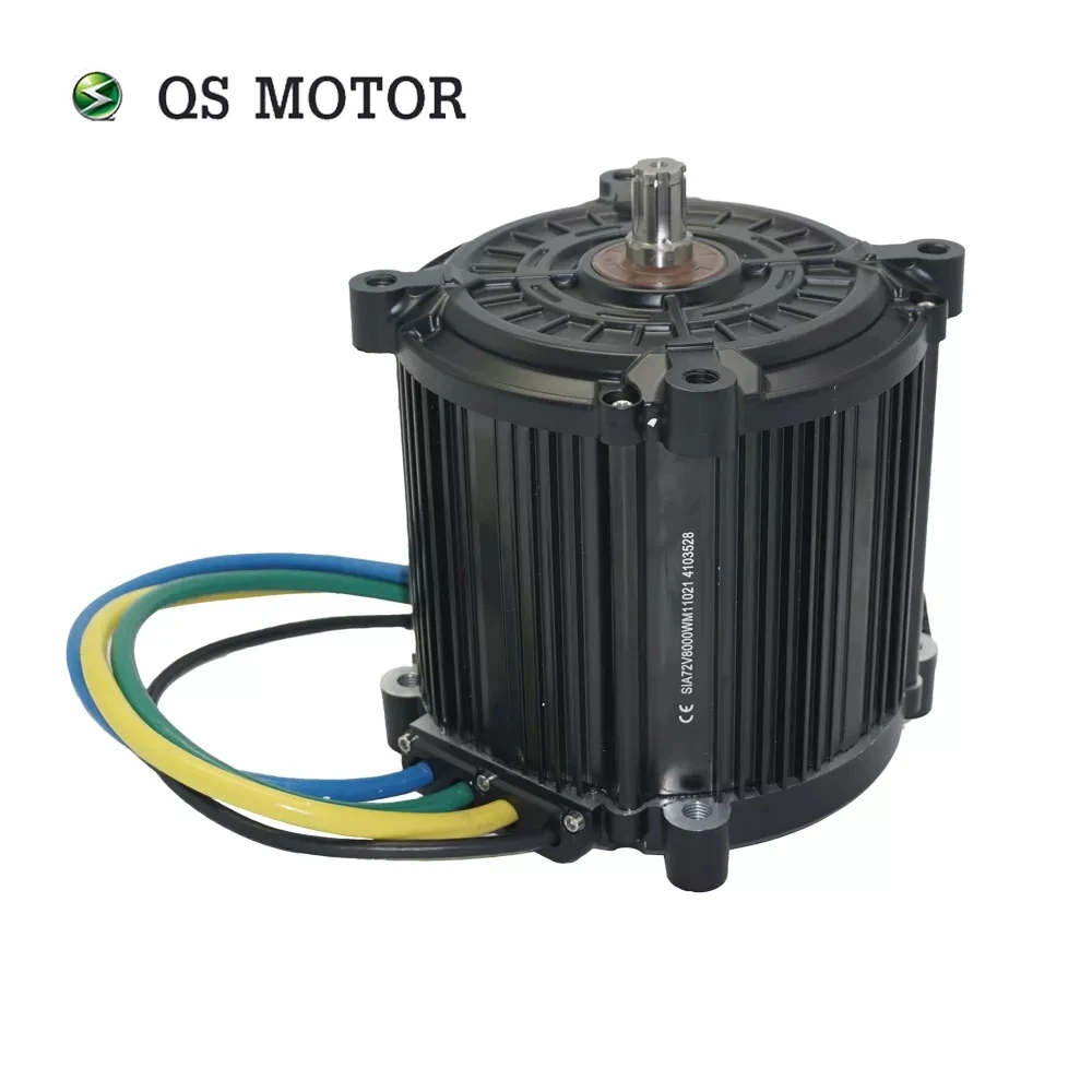 QS MOTOR QS180 90H 8000W محرك متوسط المحرك 72V للدراجة الترابية للطرق الوعرة والدراجات النارية الإلكترونية عالية السرعة
