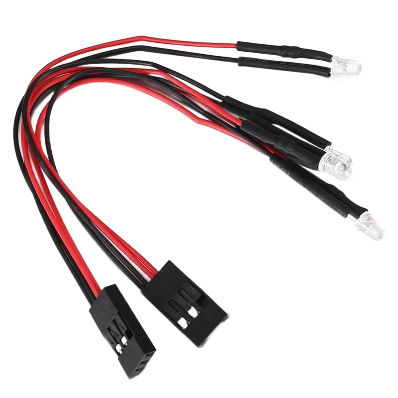 YSUN-2Pcs 2 LED lumières phares pour 1/24 RC voiture sur chenilles axiale SCX24 90081 AXI00001 AXI00002 pièces de mise à niveau