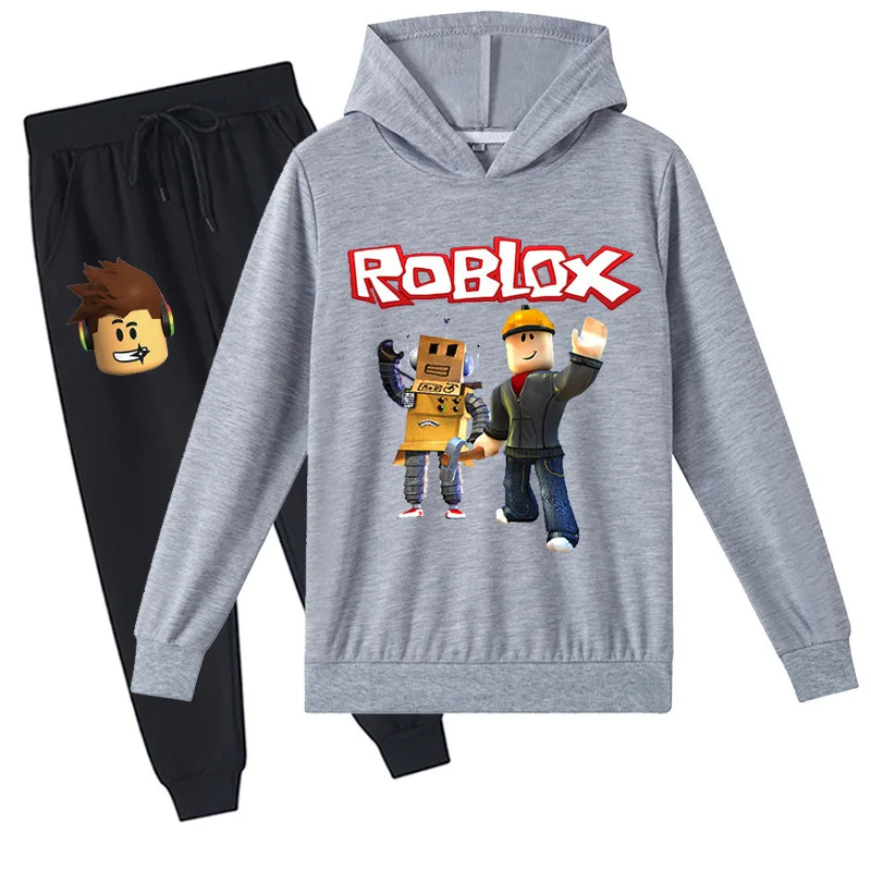 حار ROBLOX لعبة البلوز البدلة هوديس + السراويل العصرية طباعة هوديي Sweatpants مجموعة الفتيان والفتيات هدايا عيد الميلاد #5