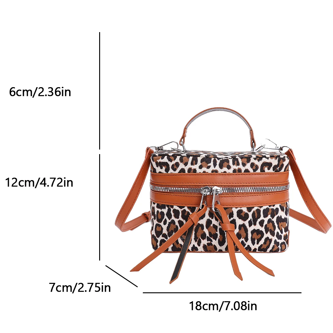 صندوق الموضة حقائب يد نسائية مصمم ليوبارد الكتف حقائب كروسبودي عادية متعددة الاستخدامات محافظ الهاتف الصغيرة 2026 bolso mujer