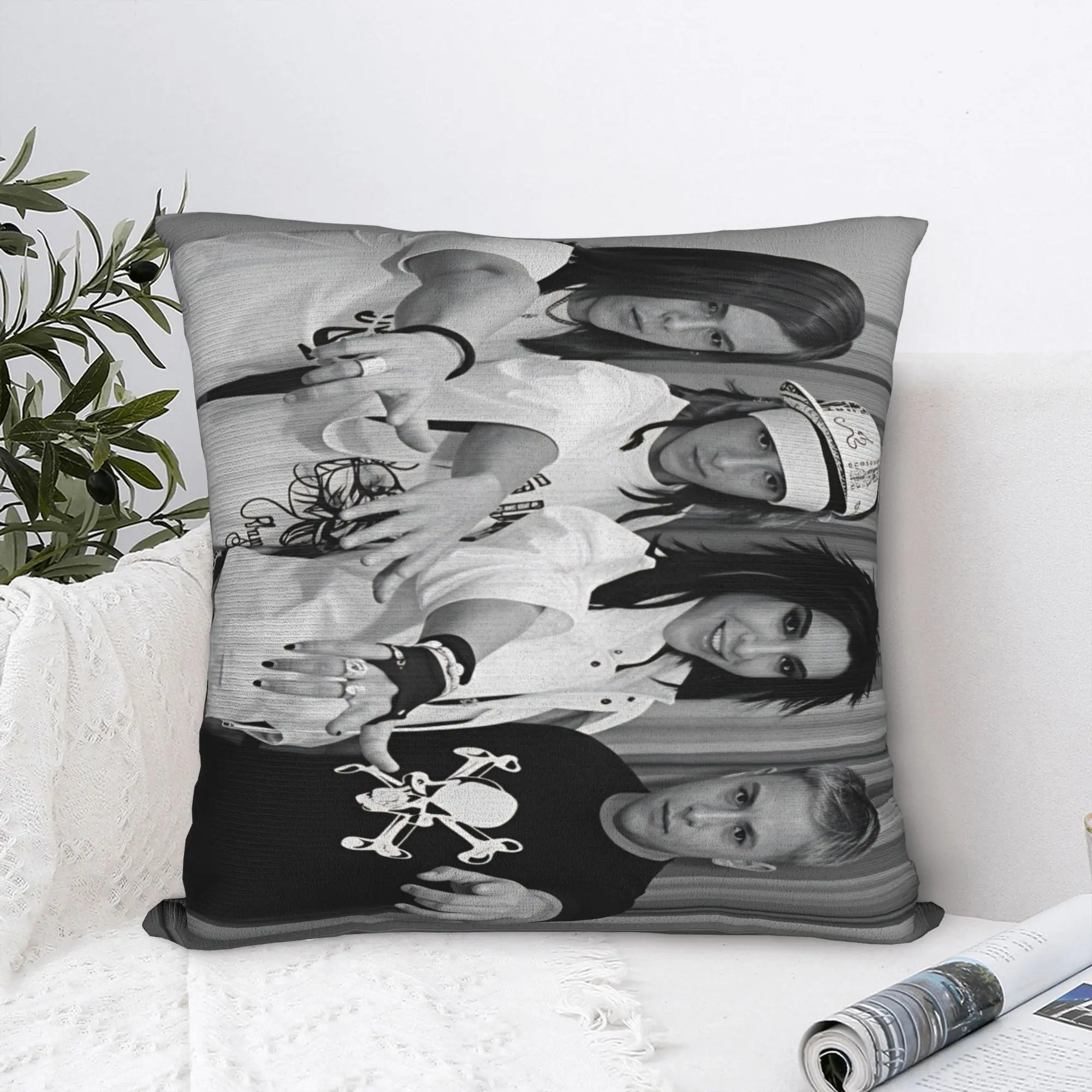 Pillow Case Tokio Hotel Bill Tom Kaulitz  Square  Pillow Cover For Sofa Couch Bed Living Room Vintage Pillowcases