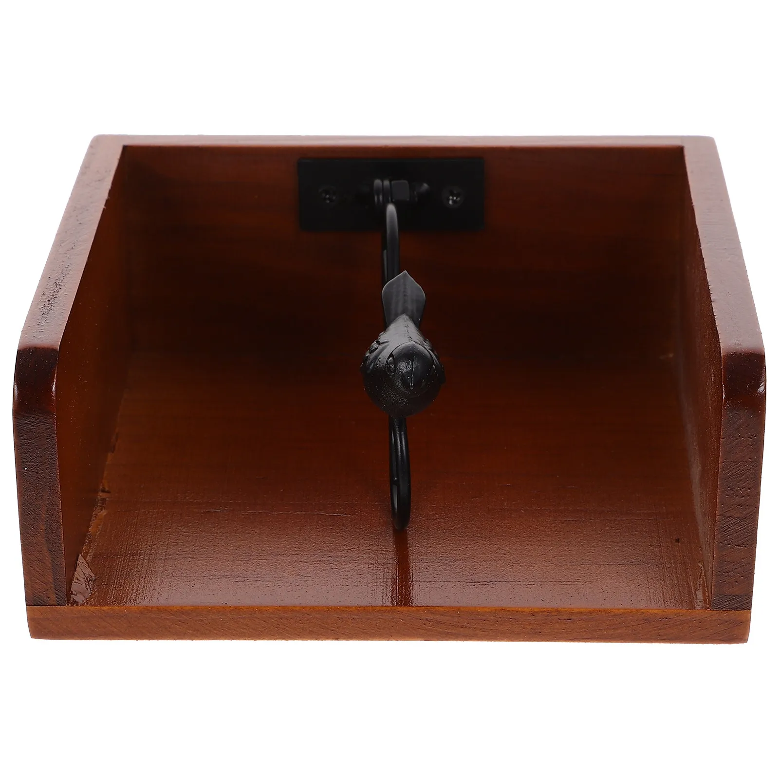 Rustic Farmhouse Napkin Holder Iron Wood Table Napkin Rack for Kitchen Dining Room Hotel Cafe Decorative Tissue Organizer