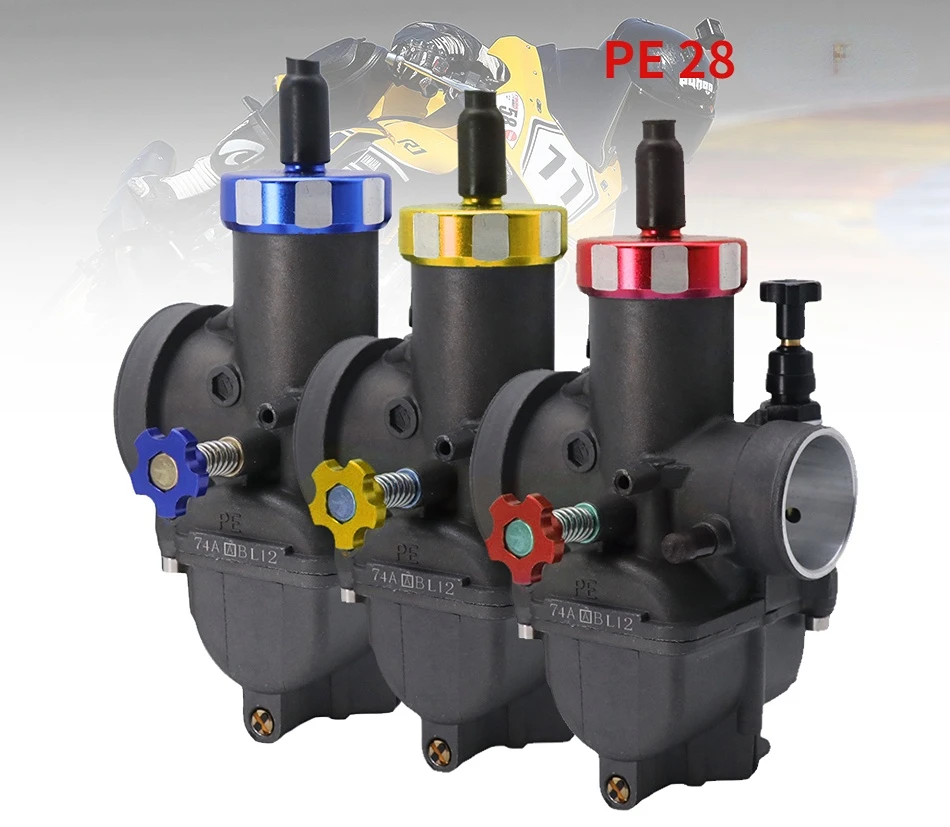 Wyścigi PE28 gaźnika 28mm Carb dla Keihin ATV Quad Pit motor terenowy motocykl skuter off-Road Carburateur 100-150cc Carburador